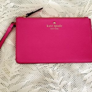 Kate Spade NY Posh pink Slim Leather Wristlet